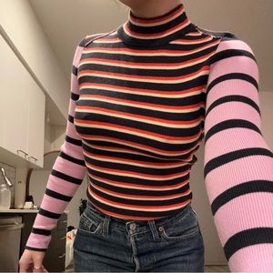 Urban Outfitters BDG stripped light turtleneck sweater. Lightly worn!